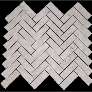 VICTILES Tile Tundra Ivory Herringbone Mosaic Tech Grip 317x281mm