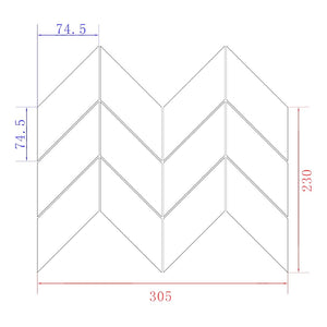 VICTILES Tile VT-MR711-7 ORBAT WHITE MOSAIC 300X269MM -CHEVRON