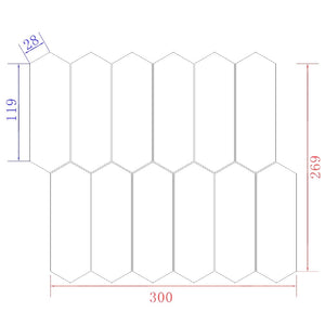 VICTILES Tile VT-MR713-4 ORBAT LIGHT GREY MOSAIC 300X269MM -ARROW