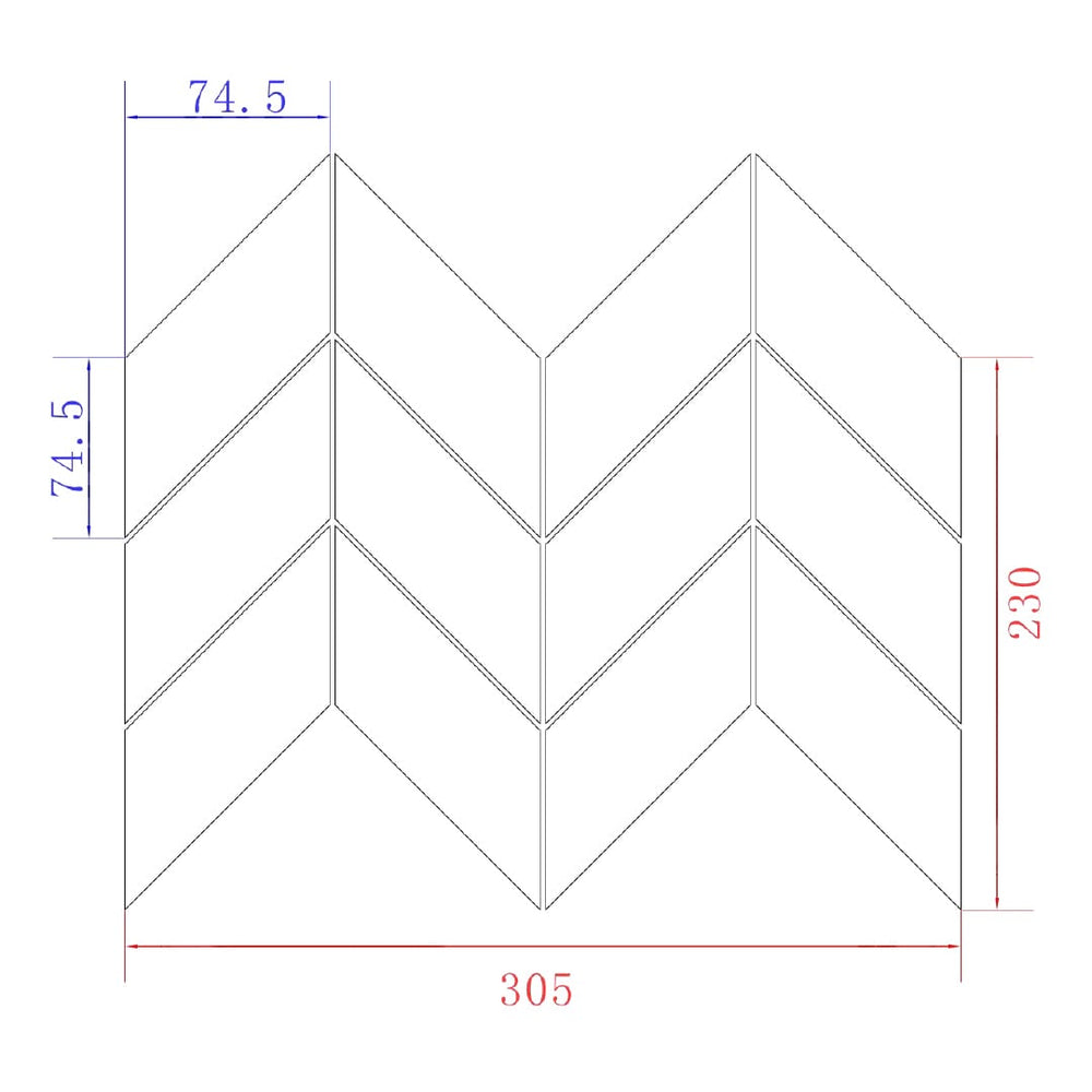 VT-MR713-7 ORBAT LIGHT GREY MOSAIC 300X269MM -CHEVRON