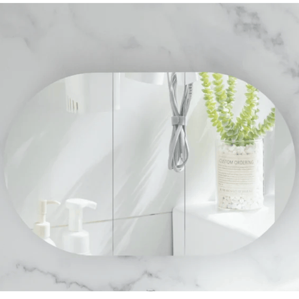 Victiles Vanities C-12075CSMW CARYSIL MYSTIC 1200X750MM MATTE WHITE OVAL SHAVING CABINET