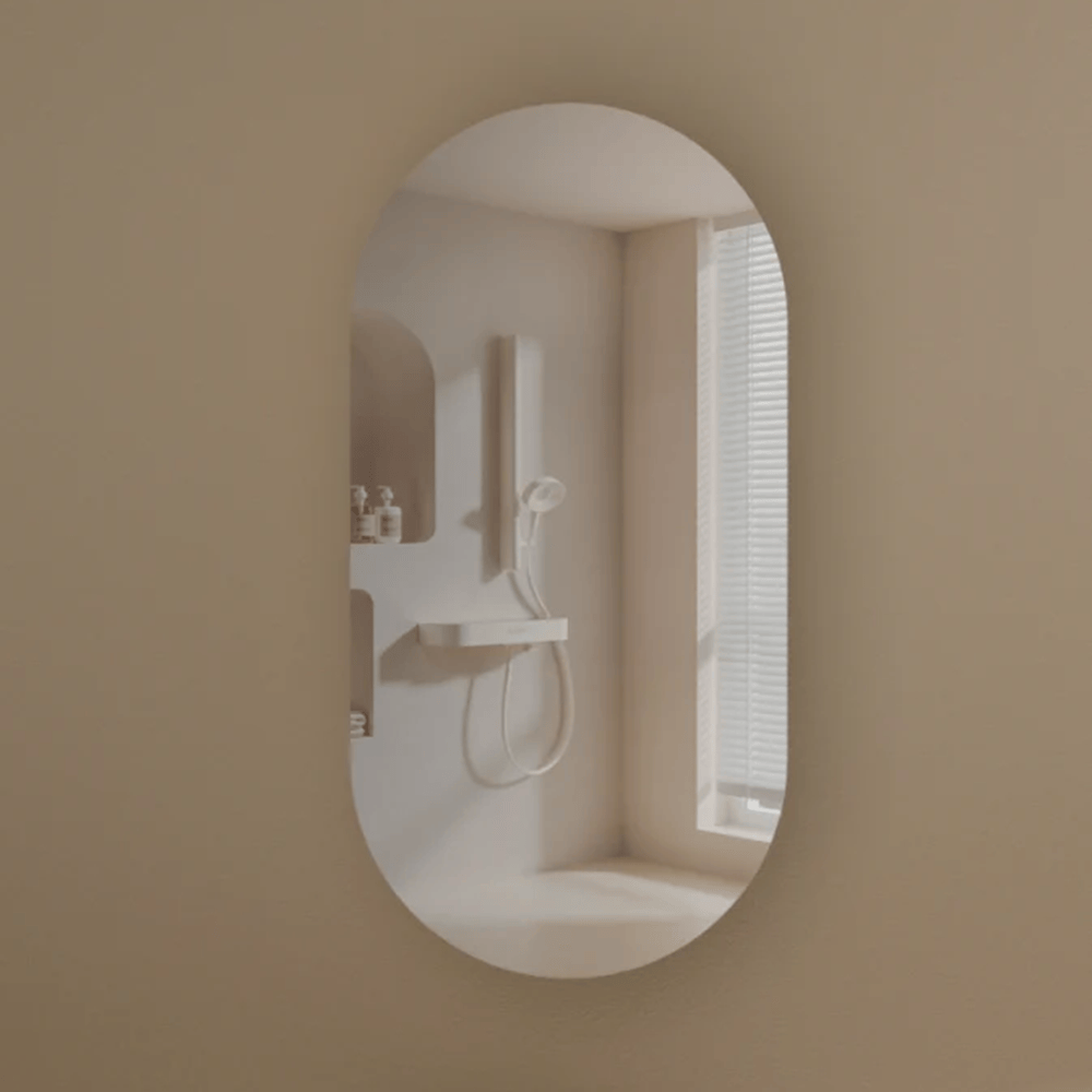 Victiles Vanities C-4590OSWA CARYSIL NOBLE 450X900MM WALNUT OVAL SHAVING CABINET