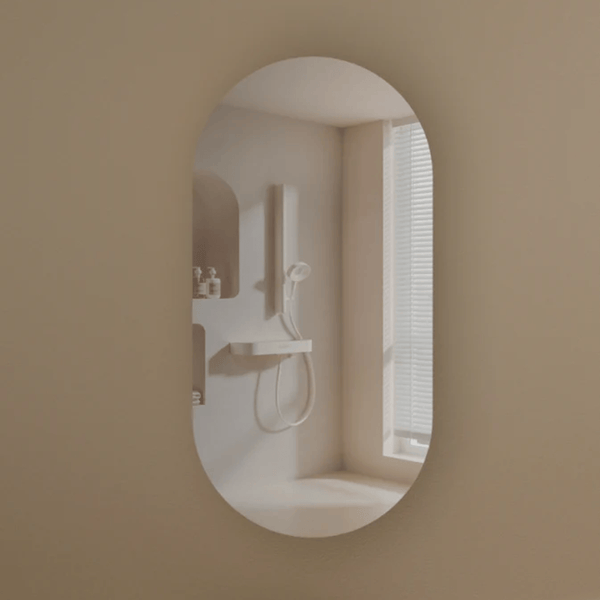 Victiles Vanities C-4590OSWA CARYSIL NOBLE 450X900MM WALNUT OVAL SHAVING CABINET