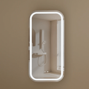 Victiles Vanities C-4590RSWAL CARYSIL EARLS 450X900MM WALNUT SQUIRCLE LED SHAVING CABINET