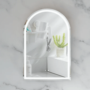 Victiles Vanities C-6090ASMWL CARYSIL IMPERIAL 600X900MM MATTE WHITE ARCH LED SHAVING CABINET