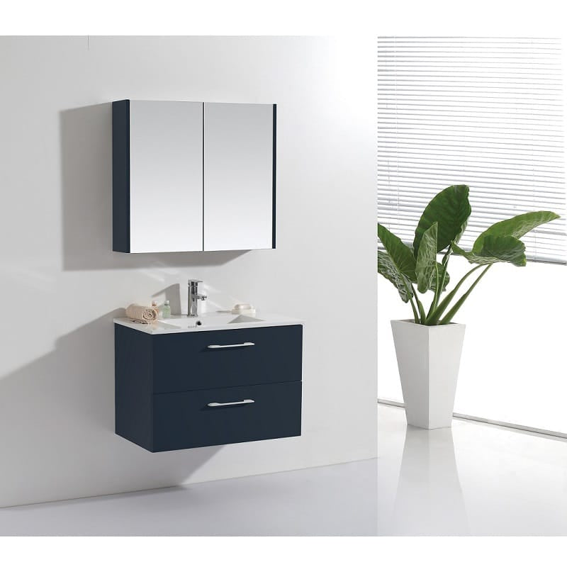 Victiles Vanities SCURO 75 Wall Hung Vanity including Mirror & Tallboy