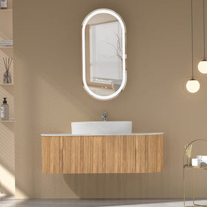 Victiles Vanities CARYSIL 1200mm Fluted Wall Hung Vanity 1200 x 469 x 412mm