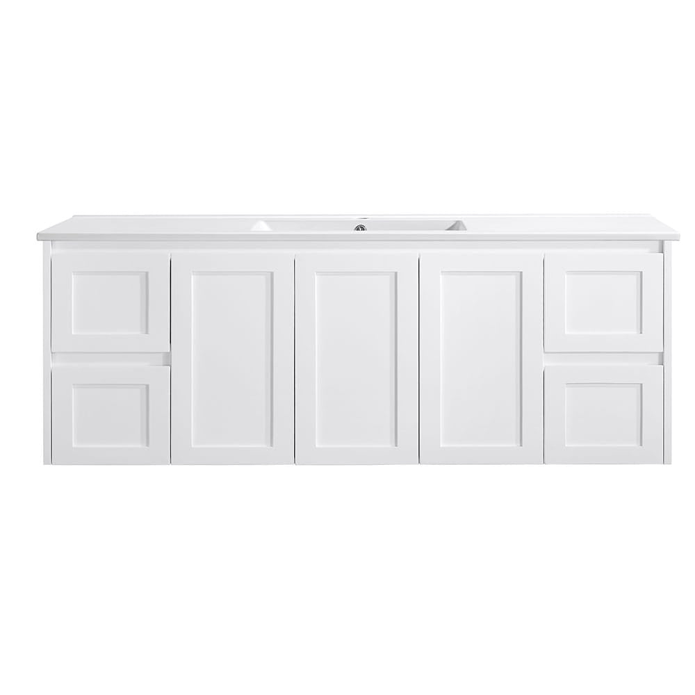 VICTILES WH76-1500W Luna Collection Vanity 1500mm - Gloss White Single Bowl / Double Bowls
