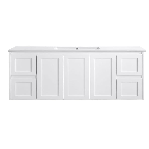 VICTILES WH76-1500W Luna Collection Vanity 1500mm - Gloss White Single Bowl / Double Bowls