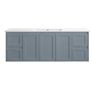VICTILES WH76-1500WGM Luna Collection Vanity 1500mm - Matt Grey Single Bowl / Double Bowls