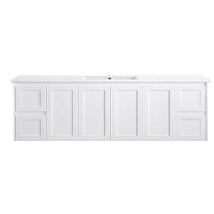VICTILES WH76-1800W Luna Collection Vanity 1800mm - Gloss White Double Bowls