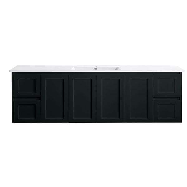 VICTILES WH76-1800WBM Luna Collection Vanity 1800mm - Matt Black Double Bowls