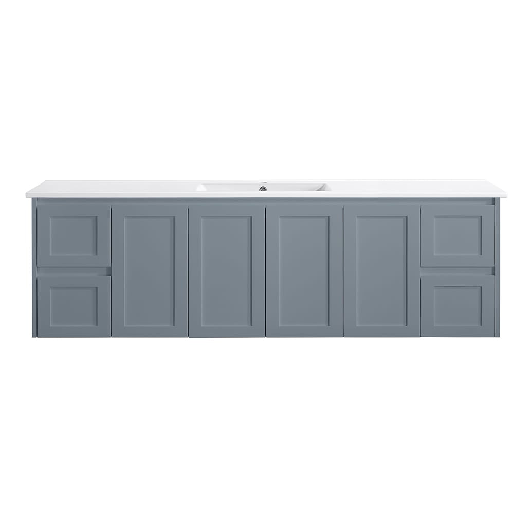 VICTILES WH76-1800WGM Luna Collection Vanity 1800mm - Matt Grey Double Bowls