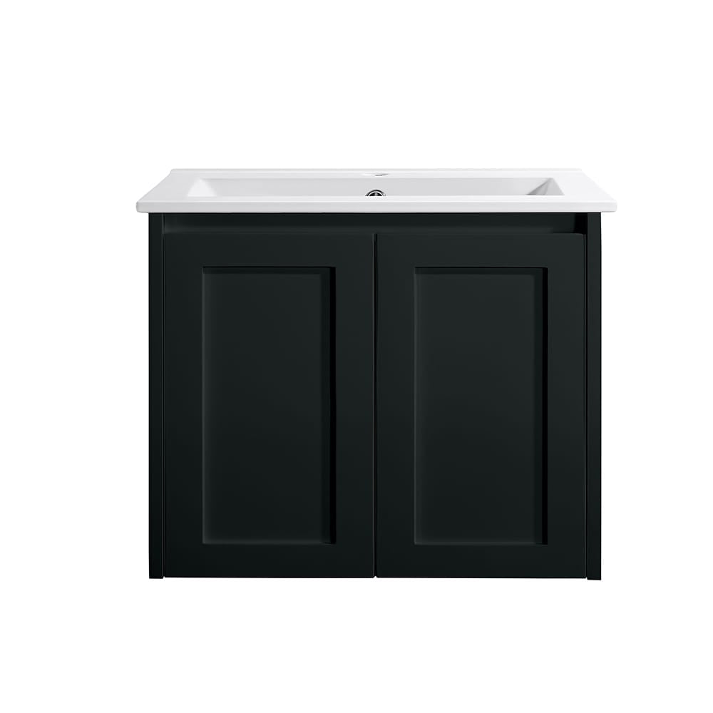 VICTILES WH76-600WBM Luna Collection Vanity 600mm - Matt Black Single Bowl