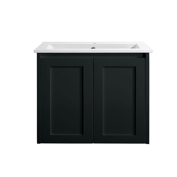 VICTILES WH76-600WBM Luna Collection Vanity 600mm - Matt Black Single Bowl