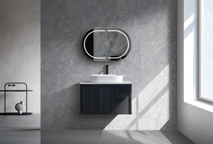 VICTILES WH76-900WBM Luna Collection Vanity 900mm - Matt Black Single Bowl