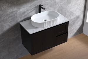 VICTILES WH76-900WBM Luna Collection Vanity 900mm - Matt Black Single Bowl