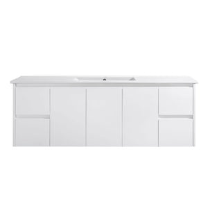 VICTILES WH8027-1500W Willow Collection Vanity 1500mm - Gloss White Single Bowl / Double Bowls