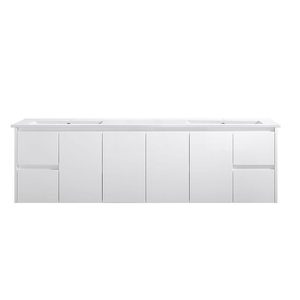 VICTILES WH8027-1800DW Willow Collection Vanity 1800mm - Gloss White Double Bowls