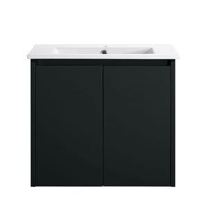 VICTILES WH8027-600WBM Willow Collection Vanity 600mm - Matt Black Single Bowl
