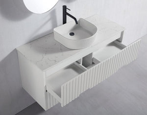 VICTILES WH86-1200WM Elena Collection Vanity 1200mm - Matt White Single Bowl