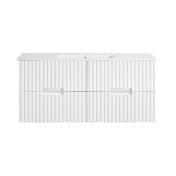 VICTILES WH86-1200WM Elena Collection Vanity 1200mm - Matt White Single Bowl