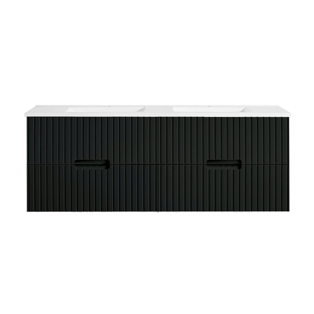 VICTILES WH86-1500DWBM Elena Collection Vanity 1500mm - Matt Black Double Bowls
