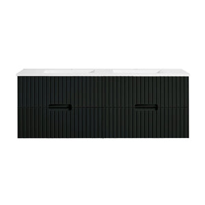 VICTILES WH86-1500DWBM Elena Collection Vanity 1500mm - Matt Black Double Bowls