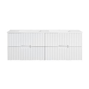 VICTILES WH86-1500DWM Elena Collection Vanity 1500mm - Matt White Double Bowls