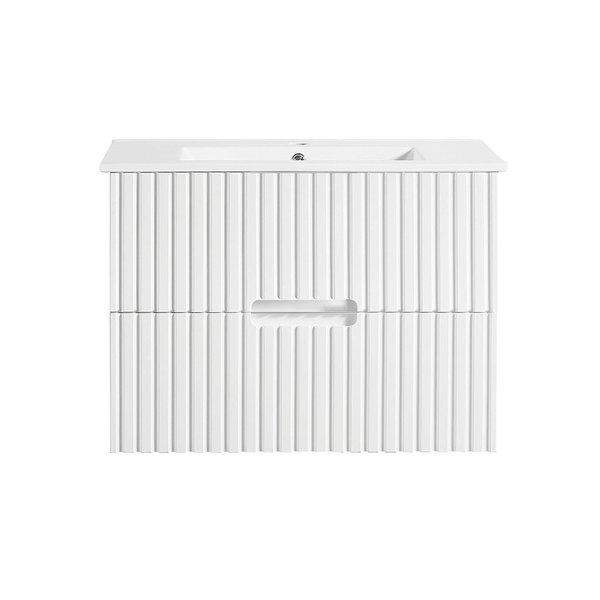 VICTILES WH86-750WM Elena Collection Vanity 750mm - Matt White Single Bowl