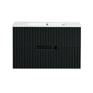 VICTILES WH86-900WBM Elena Collection Vanity 900mm - Matt Black Single Bowl