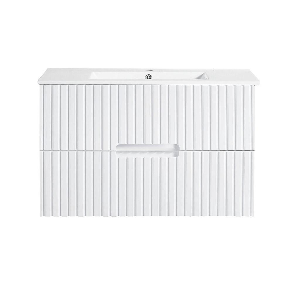 VICTILES WH86-900WM Elena Collection Vanity 900mm - Matt White Single Bowl
