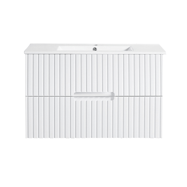 VICTILES WH86-900WM Elena Collection Vanity 900mm - Matt White Single Bowl