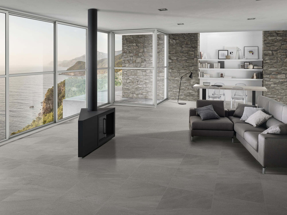 T/ERSDGM6060 ENTIVA REAL STONE DARK GREY MATT 600*600 REC.