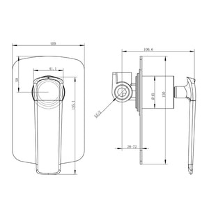 TSI Mixer Taps WM46.04 Esperia Brushed Yellow Gold Wall Mixer