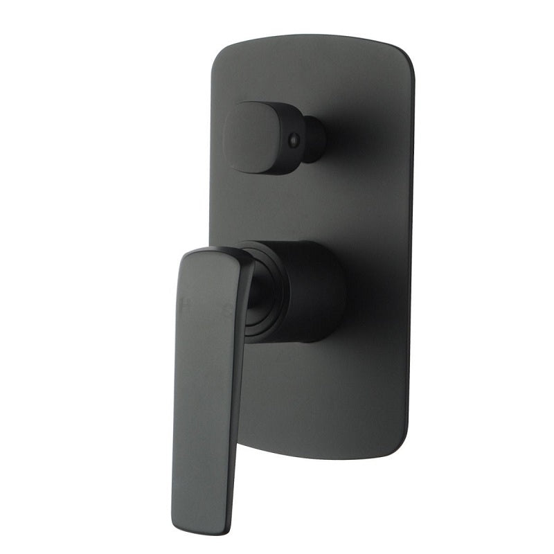 WMD45.02 Esperia Matte Black Wall Mixer with Diverter