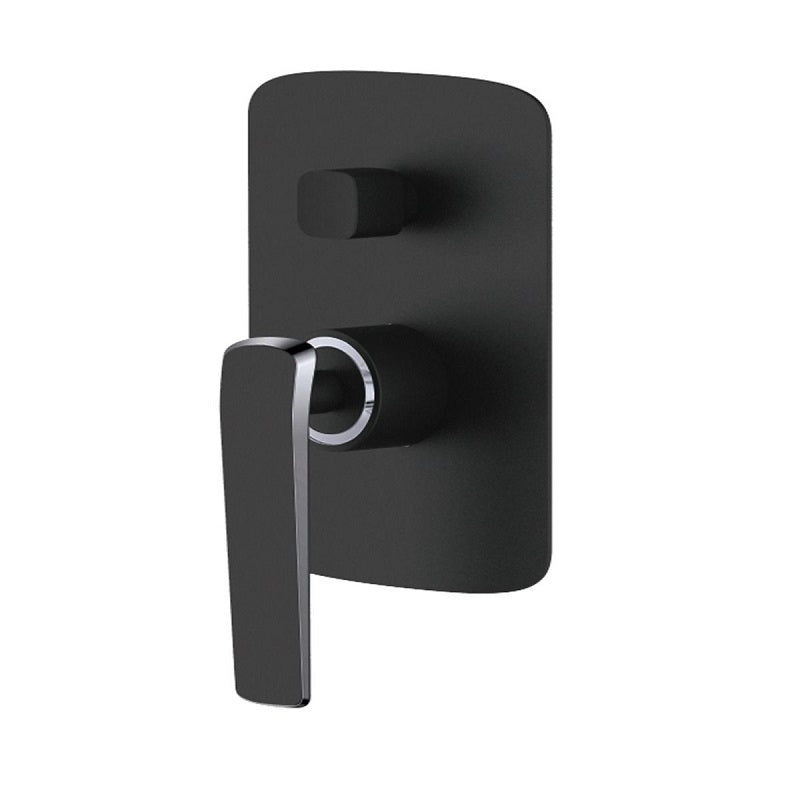 WMD45.03 Esperia Matte Black & Chrome Wall Mixer with Diverter