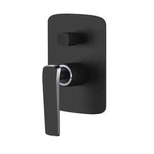 WMD45.03 Esperia Matte Black & Chrome Wall Mixer with Diverter