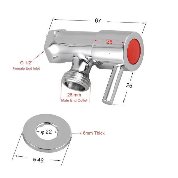 WST16.01+WST16.01 Pentro Chrome Round Brass Washing Machine Taps Set