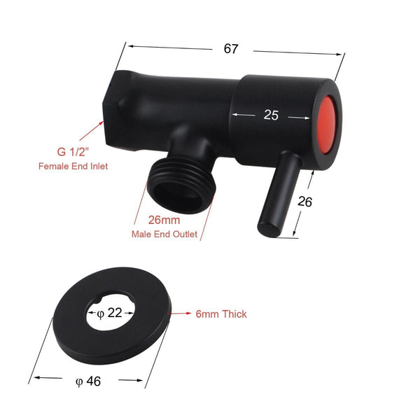 TSI Mixer Taps WST16.02+WST16.02 Pentro Matte Black Round Brass Washing Machine Taps Set