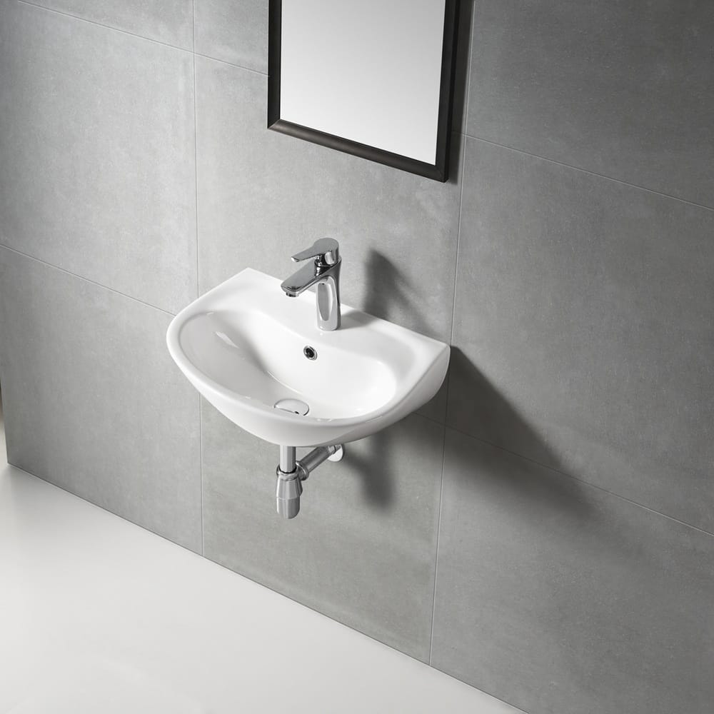 ZENMO Basins Wb 5035W MOBI Wall Hung Basin with Brackets 505x355x185MM