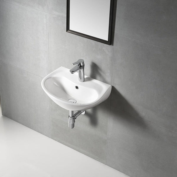 ZENMO Basins Wb 5035W MOBI Wall Hung Basin with Brackets 505x355x185MM