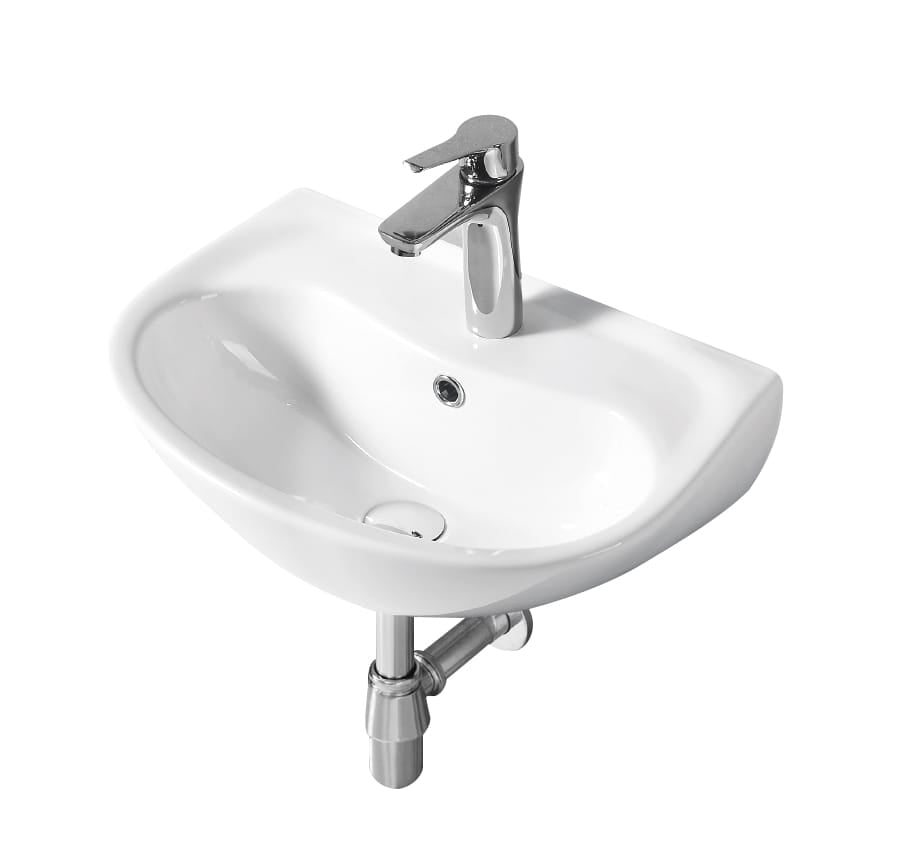 Wb 5035W MOBI Wall Hung Basin with Brackets 505x355x185MM
