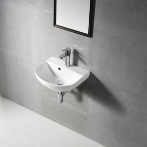 ZENMO Basins WB3062W MINTY-II Wall Hung Basin with Brackets 430x360x180MM