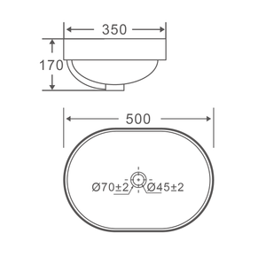ZENMO Basins WB3550 VIVO Semi Insert Basin