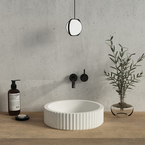 ZENMO Basins WB4011WT PIAZA Above Counter Basin in Matte White 400x400x110MM