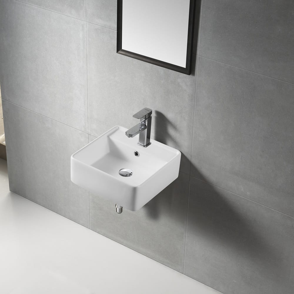 ZENMO Basins WB4014W COCO Wall Hung Basin with Brackets 410x410x150MM