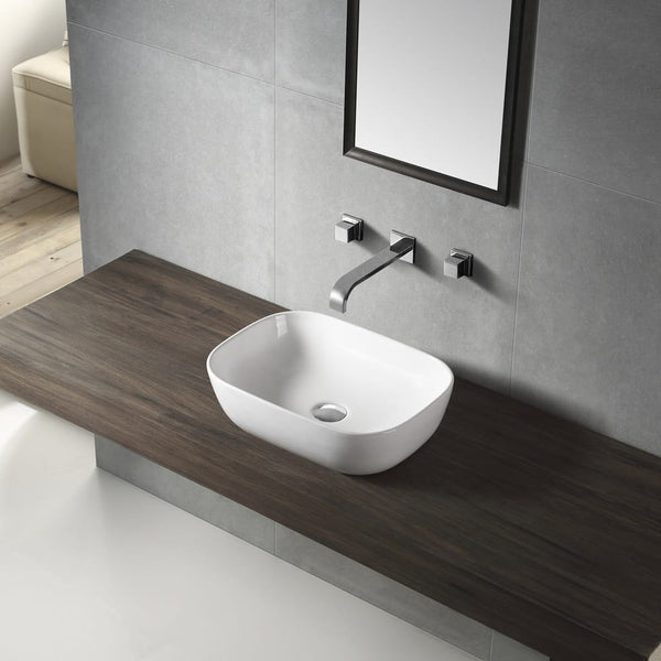 ZENMO Basins WB4632M LUCERNE Above Counter Basin in Matte White Finish 460x320x135MM