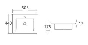 ZENMO Basins WB4942 LOIS II Insert Basin 505x440x175MM
