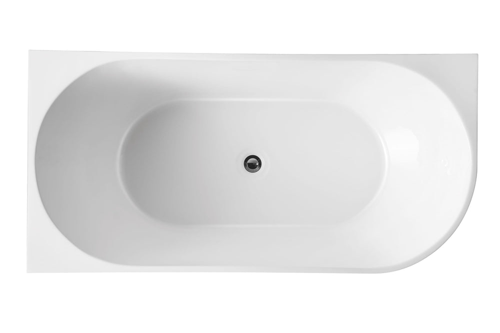 BT 258LS BONDI 1485mm Left Hand Back to Wall Free Standing Bath Tub 1485x730x605mm